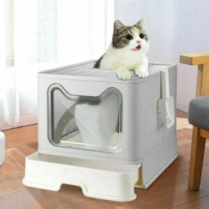 Luxetails CleanPaws Covered Litter Box